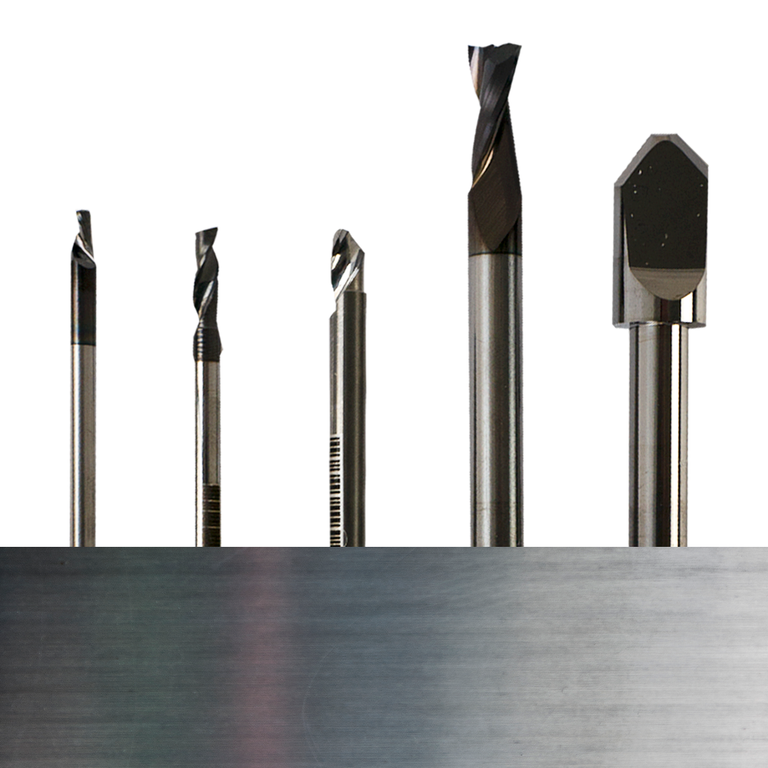 Kit alta gama 5 fresas CNC para aluminio y composites