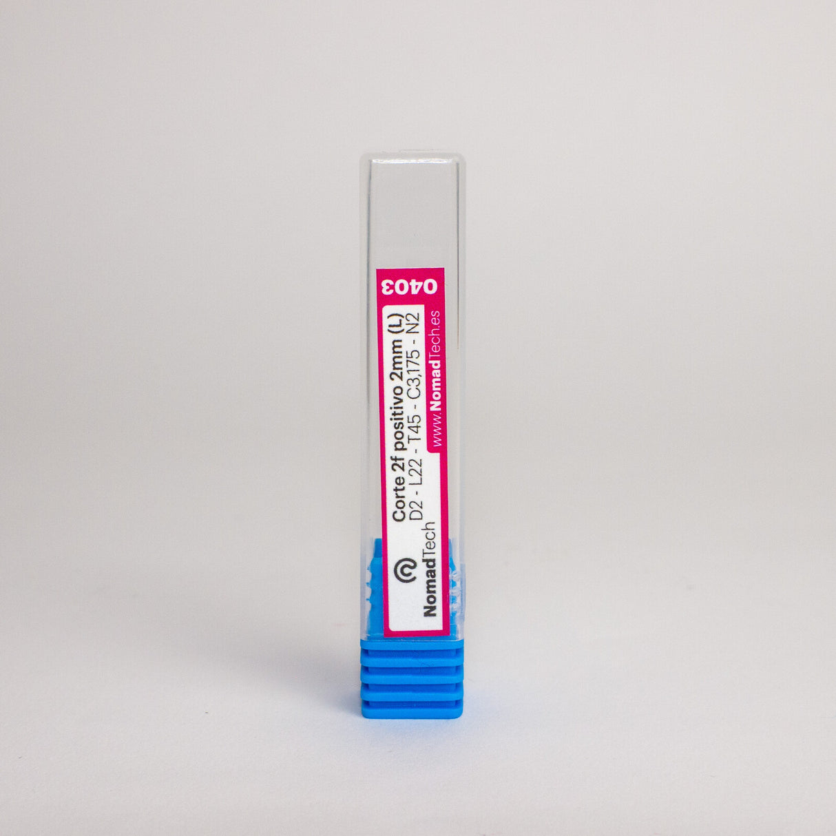 Fraise de coupe 2 dents hélice positive générique 2 mm longue