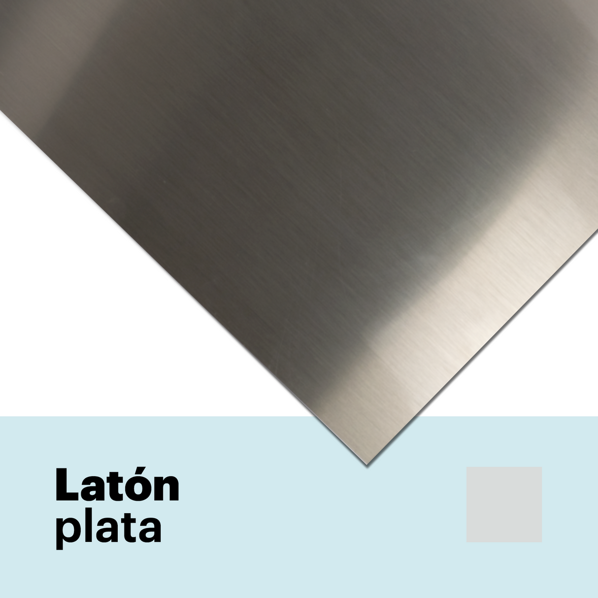 Satin silver-tone brass 0.6 mm