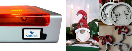 ¡Hora de decorar! Proyectos de Navidad de corte y grabado láser con OKU Desk