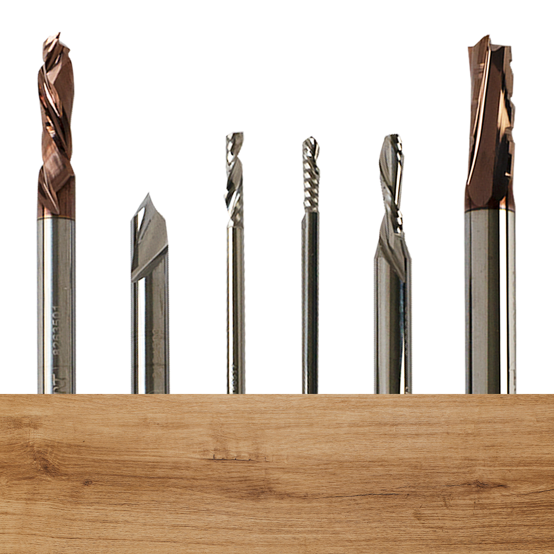 Kit alta gama 6 fresas CNC para madera y derivados