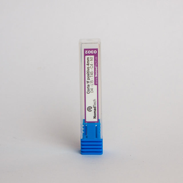 Fraise de coupe 1 dent à géométrie positive pour aluminium/PVC 4 mm