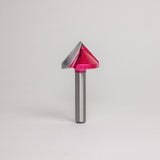 V-groove milling cutter for beveling and V-carving 90°