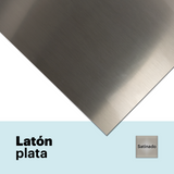 Satin silver-tone brass 0.6 mm