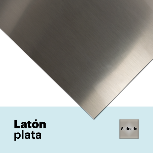 Satin silver-tone brass 0.6 mm