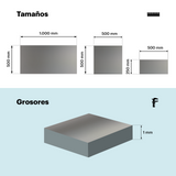 Aluminium 15 mat 1 mm