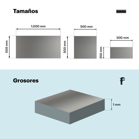 Aluminio 15 mate de 1 mm