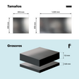 Two-layer metallized laser plastic sheet 0.6 mm and 1.5 mm