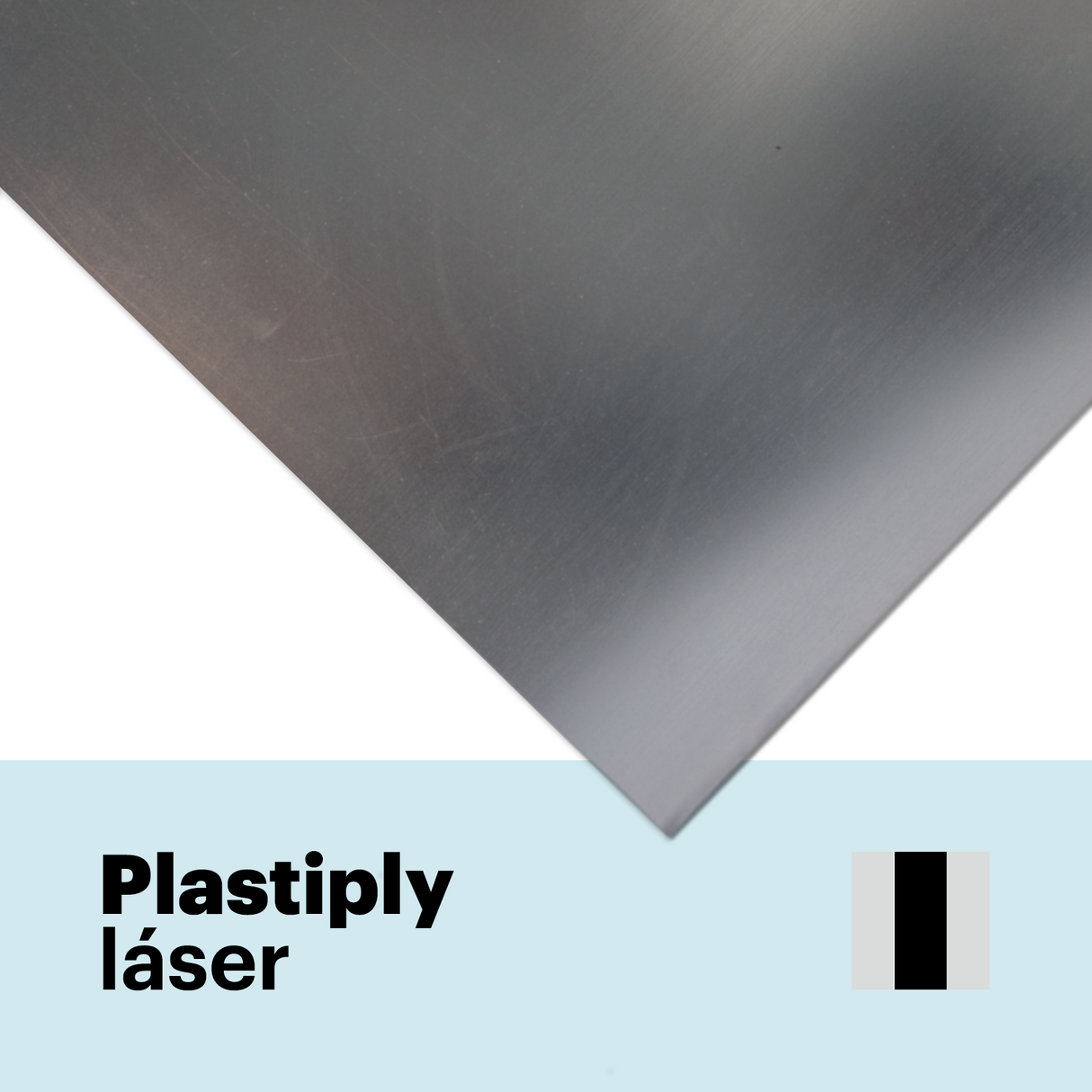 Two-layer metallized laser plastic sheet 0.6 mm and 1.5 mm