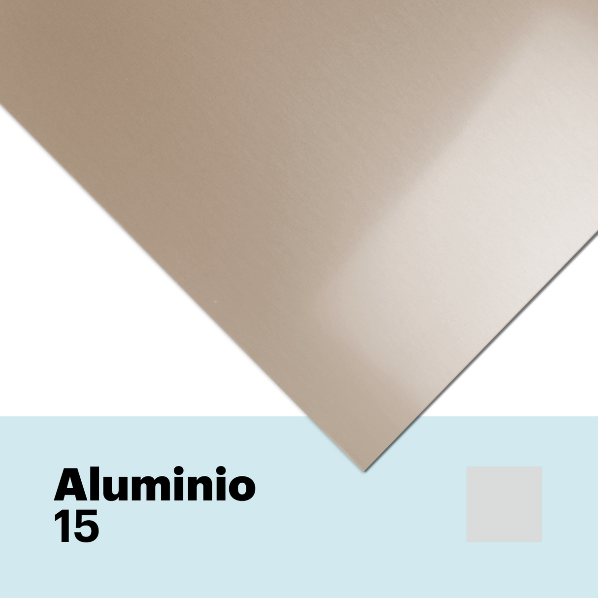 Aluminium 15 brillant 1 mm