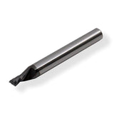 ALU Endurance Downcut CC : fraise carbure 2 mm Ø, queue 3 mm x longueur de coupe 3 mm, 1 dent, hélice négative