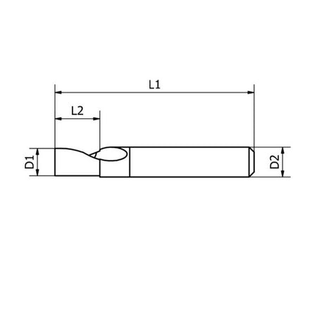 ALU Endurance LDC: coated carbide milling cutter 4 mm Ø, 4 mm shank x 6 mm cutting length, 1 flute, positive helix