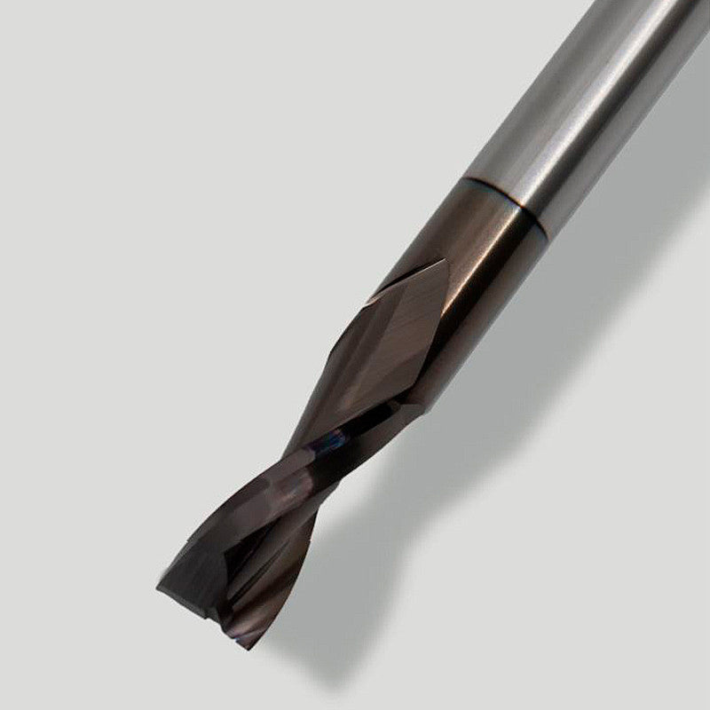 AluTec EVO: fresa de carburo 6 mm Ø, mango 6 mm x longitud de corte 14 mm, 2 f, hélice positiva