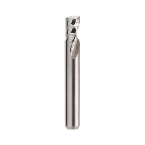 Gloss-Cut : fraise carbure 2 mm Ø, queue 3 mm x longueur de coupe 5 mm, 1 dent, hélice positive micropolie