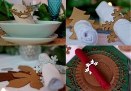 Decorate your Christmas table with details of personalisation made with OKU Desk